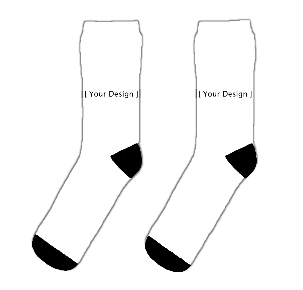no show sock design template